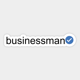 Verified Businessman (Black Text) Sticker